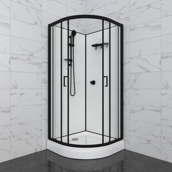 Душевая кабина Тритон Прайм 90x90 см Щ0000077366, чёрный/прозрачное - фото 6