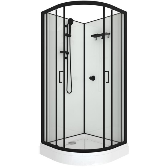Душевая кабина Тритон Прайм 90x90 см Щ0000077366, чёрный/прозрачное - фото 