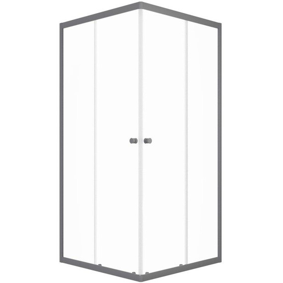 Душевое ограждение Triton Вента 100x100 см Щ0000079316, графит/прозрачное - фото 