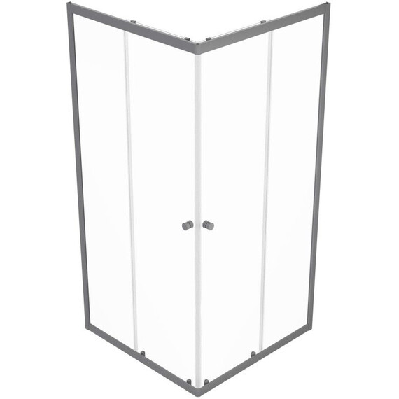 Душевое ограждение Triton Вента 100x100 см Щ0000079316, графит/прозрачное - фото 2