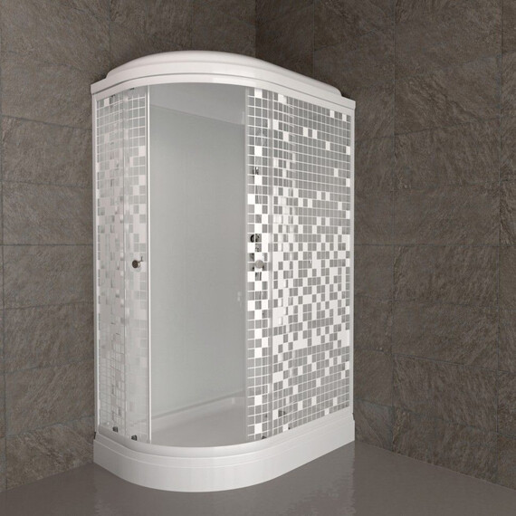Душевая кабина Тритон Коралл 120x80 см R Щ0000061818, белый/мозаика - фото 3