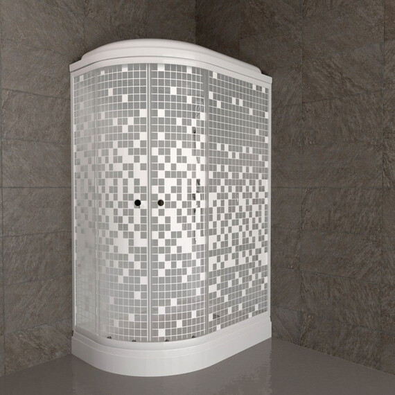 Душевая кабина Тритон Коралл 120x80 см R Щ0000061818, белый/мозаика - фото 4