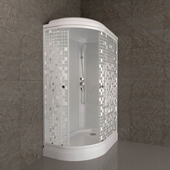 Душевая кабина Тритон Коралл 120x80 см R Щ0000061818, белый/мозаика - фото 5