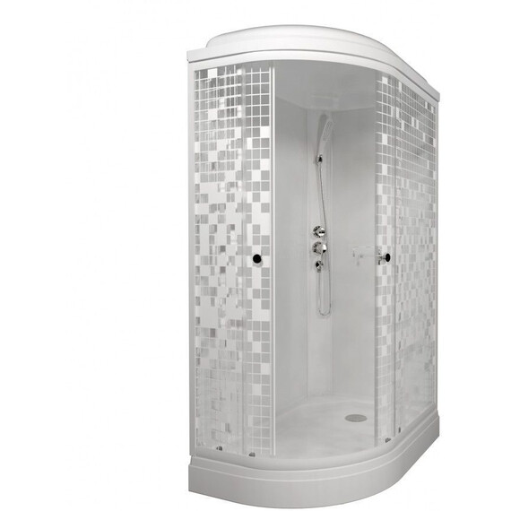 Душевая кабина Тритон Коралл 120x80 см R Щ0000061818, белый/мозаика - фото 2