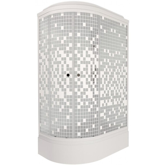 Душевая кабина Тритон Коралл 120x80 см R Щ0000061820, белый/мозаика - фото 