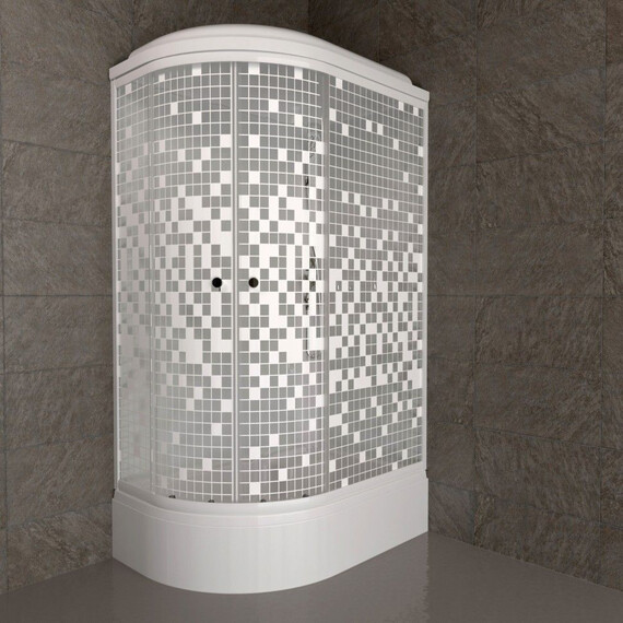 Душевая кабина Тритон Коралл 120x80 см R Щ0000061820, белый/мозаика - фото 3