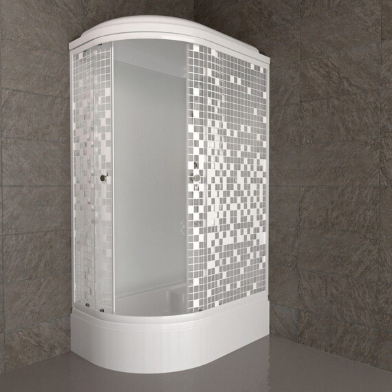 Душевая кабина Тритон Коралл 120x80 см R Щ0000061820, белый/мозаика - фото 4