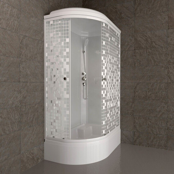 Душевая кабина Тритон Коралл 120x80 см R Щ0000061820, белый/мозаика - фото 5