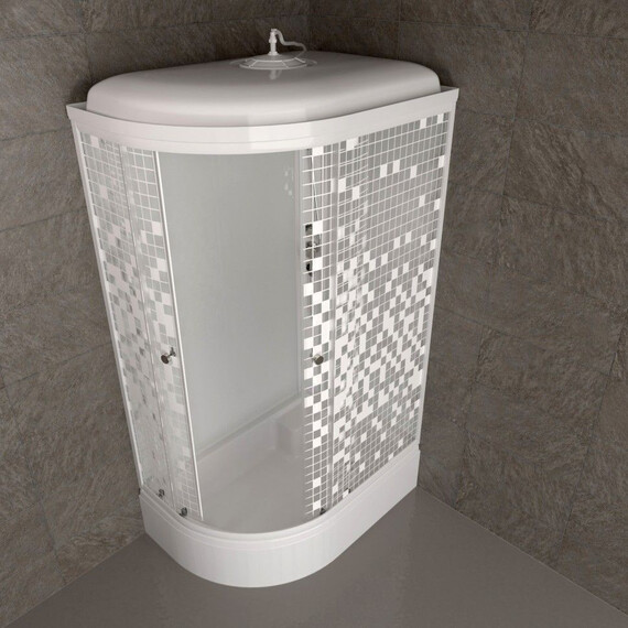 Душевая кабина Тритон Коралл 120x80 см R Щ0000061820, белый/мозаика - фото 6