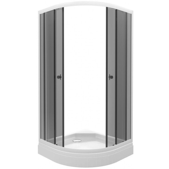 Душевое ограждение Triton Грэй 90x90 см Щ0000066464, белый/тонированное - фото 