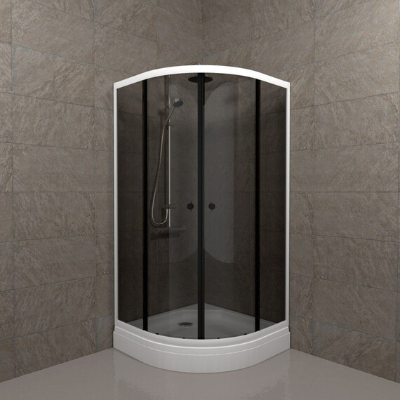 Душевое ограждение Triton Грэй 90x90 см Щ0000066464, белый/тонированное - фото 3