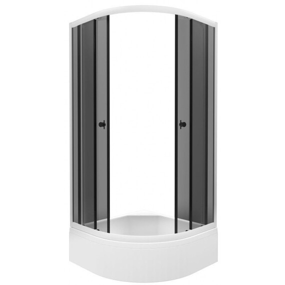 Душевое ограждение Triton Грэй 90x90 см Щ0000066465, белый/тонированное - фото 