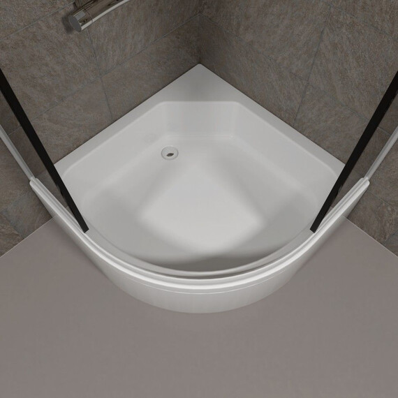 Душевое ограждение Triton Грэй 90x90 см Щ0000066465, белый/тонированное - фото 6