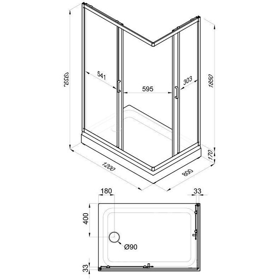 Душевое ограждение Triton Фьюжн 120x80 см Щ0000064851, белый/полосы - фото 6