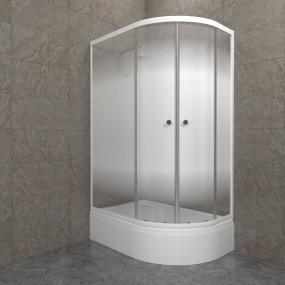 Душевое ограждение Triton Коралл 120x80 см L Щ0000068951, белый/узор - фото 3