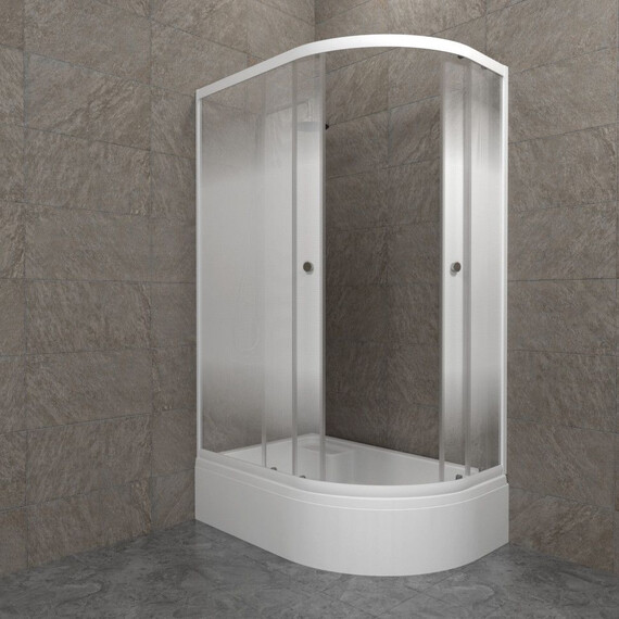 Душевое ограждение Triton Коралл 120x80 см L Щ0000068951, белый/узор - фото 4