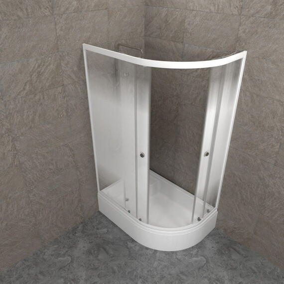 Душевое ограждение Triton Коралл 120x80 см L Щ0000068951, белый/узор - фото 5