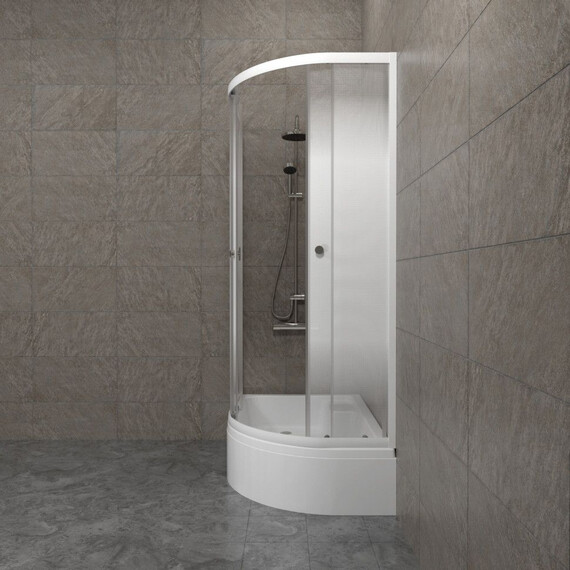 Душевое ограждение Triton Коралл 120x80 см L Щ0000068951, белый/узор - фото 6