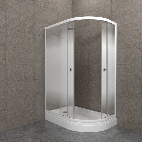 Душевое ограждение Triton Коралл 120x80 см L Щ0000068949, белый/узор - фото 4