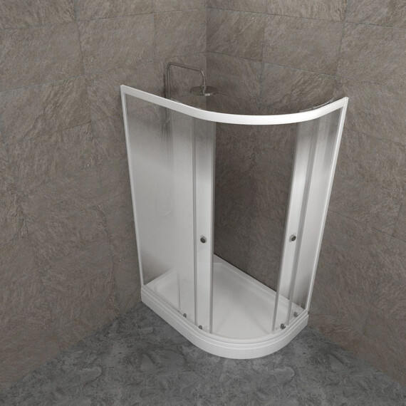 Душевое ограждение Triton Коралл 120x80 см L Щ0000068949, белый/узор - фото 5