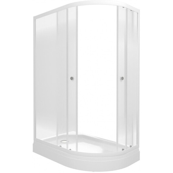 Душевое ограждение Triton Коралл 120x80 см L Щ0000068949, белый/узор - фото 2