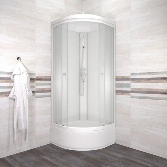 Душевая кабина Тритон Ультра 80x80 см Щ0000072615, белый/матовое - фото 3