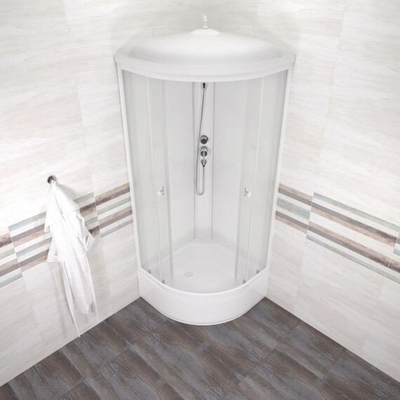 Душевая кабина Тритон Ультра 80x80 см Щ0000072615, белый/матовое - фото 4