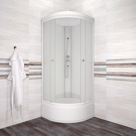 Душевая кабина Тритон Вельвет 80x80 см Щ0000064623, белый/матовое - фото 3