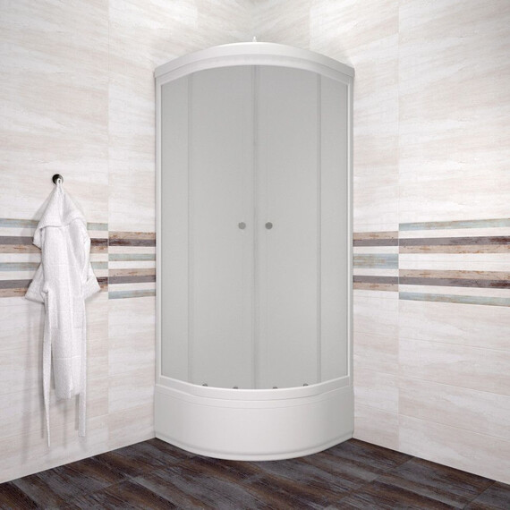 Душевая кабина Тритон Вельвет 80x80 см Щ0000064623, белый/матовое - фото 4