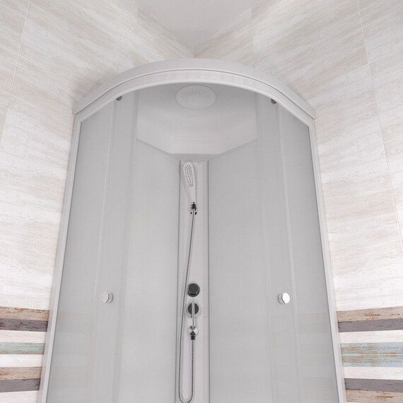 Душевая кабина Тритон Вельвет 80x80 см Щ0000064623, белый/матовое - фото 5