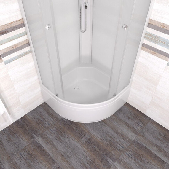 Душевая кабина Тритон Вельвет 80x80 см Щ0000064623, белый/матовое - фото 6