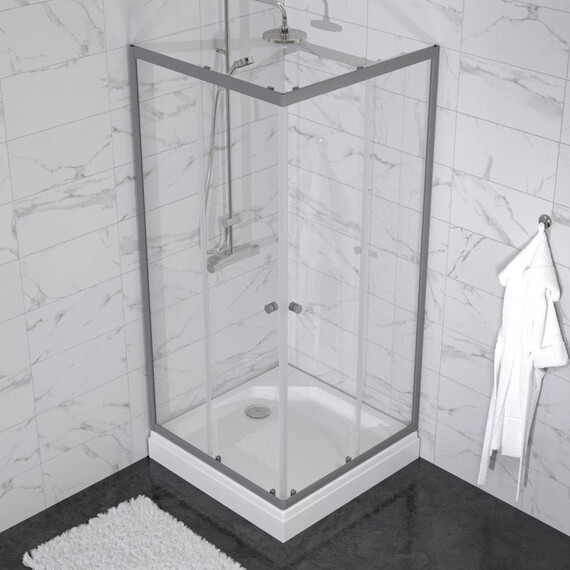 Душевое ограждение Triton Вента 90x90 см Щ0000076257, графит/прозрачное - фото 5