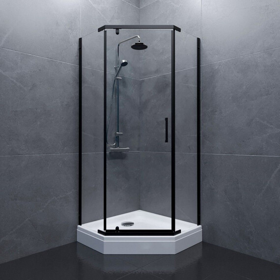 Душевое ограждение Triton Дека 100x100 см Щ0000062933, чёрный/прозрачное - фото 2