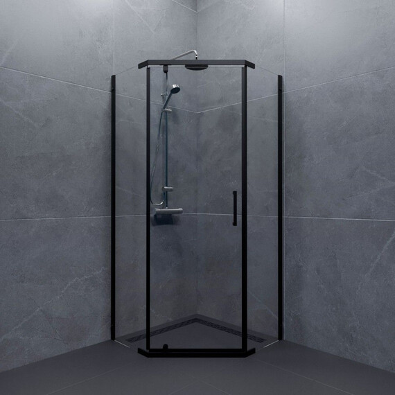Душевое ограждение Triton Дека 100x100 см Щ0000062934, чёрный/прозрачное - фото 2