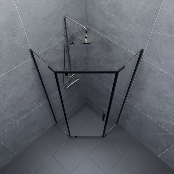 Душевое ограждение Triton Дека 100x100 см Щ0000062934, чёрный/прозрачное - фото 3