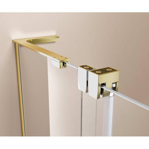 Душевая дверь Vincea Walk-In 120 см VDS-4WSL120CLG-L (стекло 8 мм) брашированное золото/прозрачное - фото 3