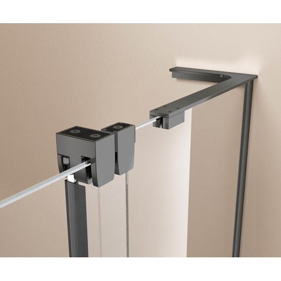 Душевая дверь Vincea Walk-In 120 см VDS-4WSL120CLGM-R (стекло 8 мм) вороненая сталь/прозрачное - фото 3