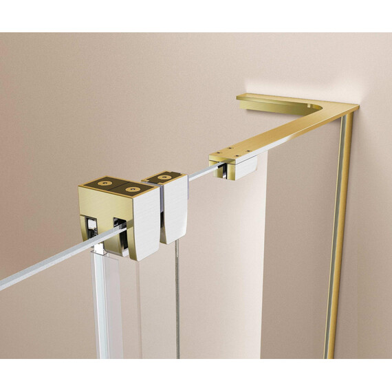 Душевая перегородка Vincea Walk-In 120 см VSW-4WSL120CLG-R (стекло 8 мм) брашированное золото/прозрачное - фото 3