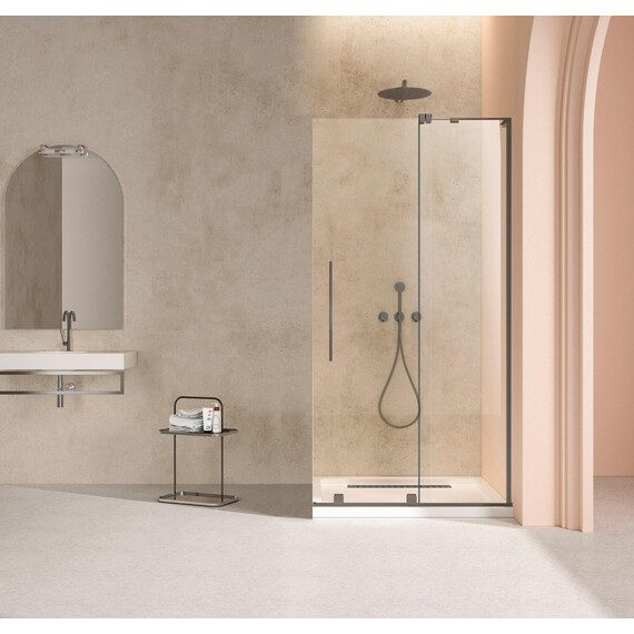 Душевая перегородка Vincea Walk-In 120 см VSW-4WSL120CLGM-R (стекло 8 мм) вороненая сталь/прозрачное - фото 2