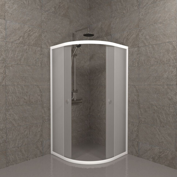 Душевое ограждение Triton Вельвет 80x80 см Щ0000064626, белый/матовое - фото 2