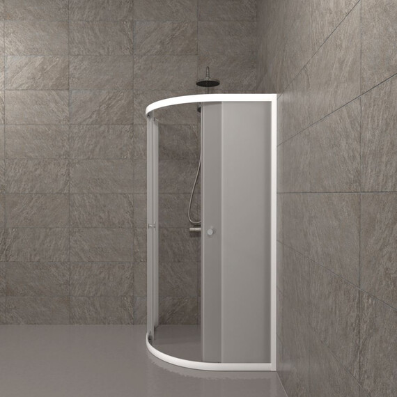 Душевое ограждение Triton Вельвет 80x80 см Щ0000064626, белый/матовое - фото 3