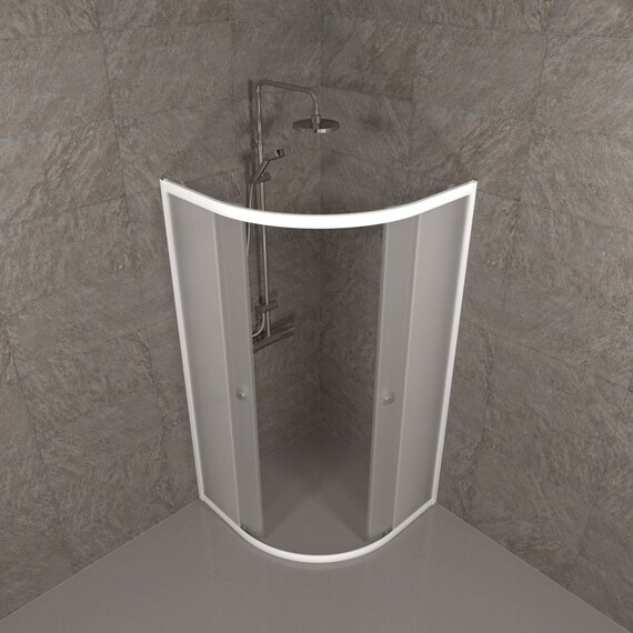 Душевое ограждение Triton Вельвет 80x80 см Щ0000064626, белый/матовое - фото 4