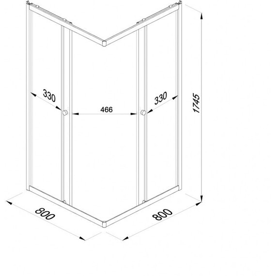 Душевое ограждение Triton Вельвет 80x80 см Щ0000071052, белый/матовое - фото 8