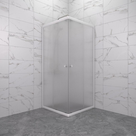 Душевое ограждение Triton Вельвет 80x80 см Щ0000071052, белый/матовое - фото 3