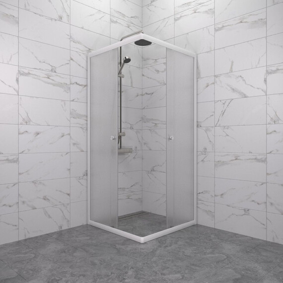 Душевое ограждение Triton Вельвет 80x80 см Щ0000071052, белый/матовое - фото 4