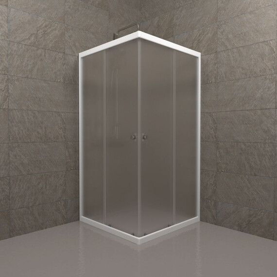 Душевое ограждение Triton Вельвет 90x90 см Щ0000063060, белый/матовое - фото 4