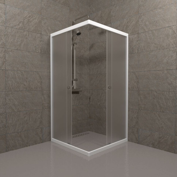 Душевое ограждение Triton Вельвет 90x90 см Щ0000063060, белый/матовое - фото 6