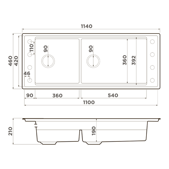 Кухонная мойка Omoikiri Sintesi Pro 114-2-U/I mo 4997450, мокко - фото 8
