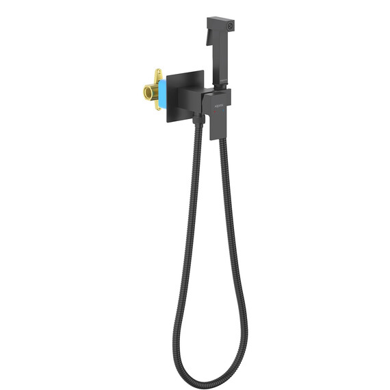 Набор для гигиенического душа Aquatek Либра AQ1022MB (со скрытой частью) чёрный матовый - фото 