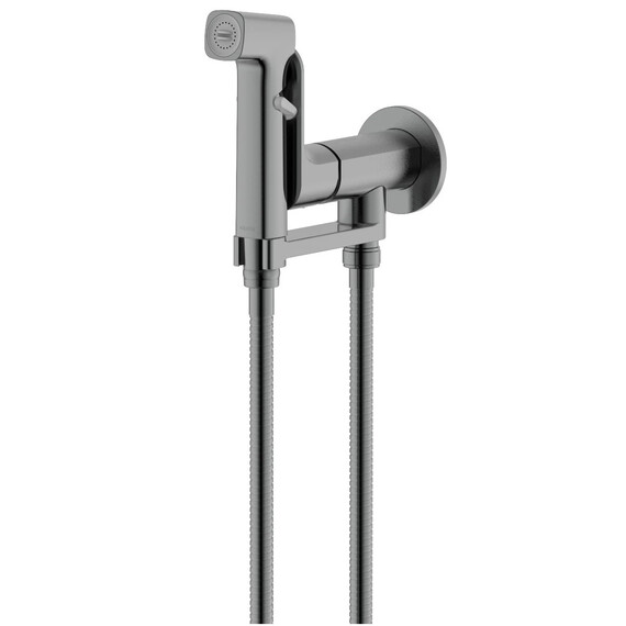 Набор для гигиенического душа Aquatek Альфа AQ1919BGM (со скрытой частью) оружейная сталь - фото 